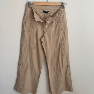 Theory Khaki Beige Cargo Trouser Pants Slacks Size 2